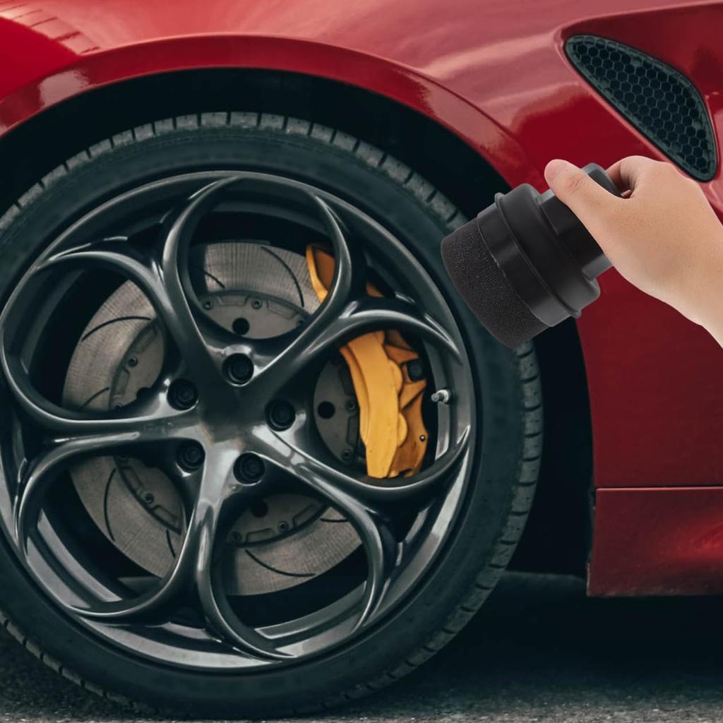 GLEAVI Щетка для блеска шин с аппликатором Ручной дизайн Аппликатор для средства для блеска шин Аппликатор для воска для шин Губка Губка высокой плотности, Пад,