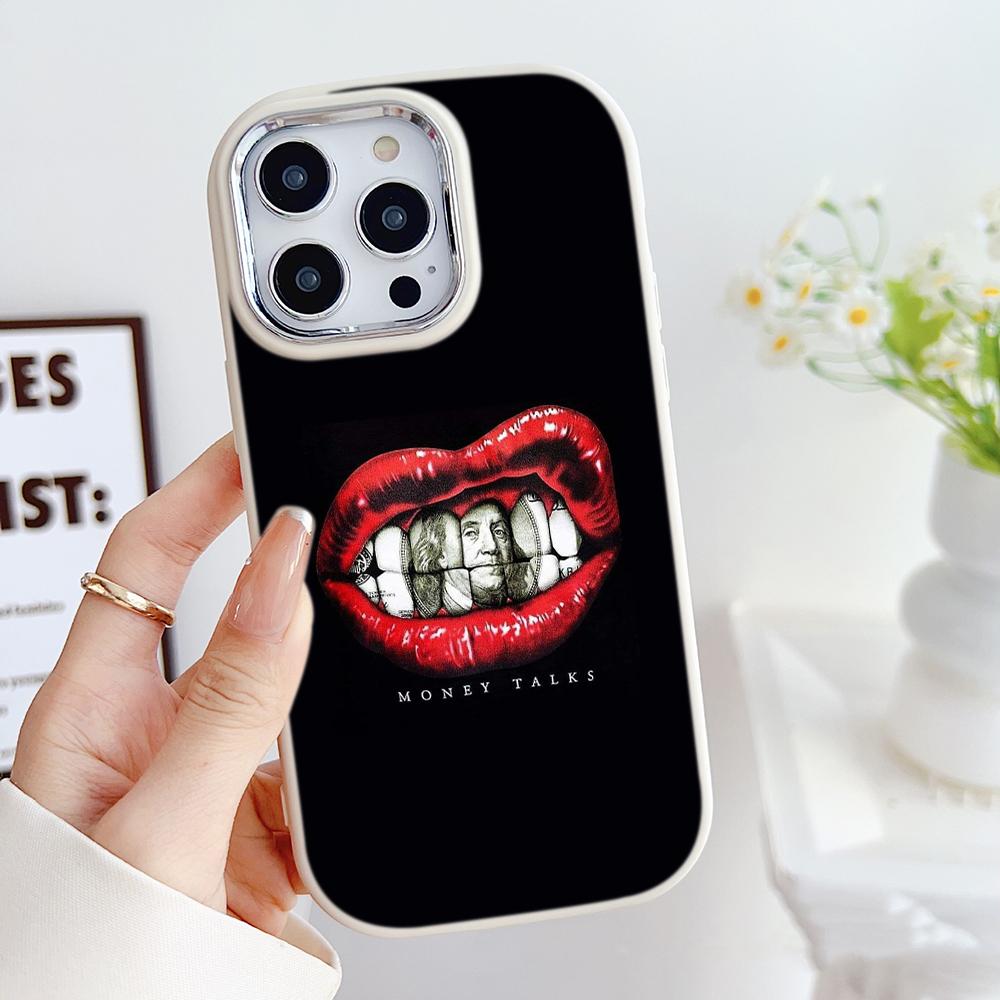 LZ19 Lips Kiss Art Soft Phone Case for Samsung S24 Ultra S23 Plus S21 FE A16 A54 A34 A05s A06 Infinix Hot 40 30i Lens Protection Shockproof Cover
