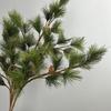 Realistic Artificial Pine Branch with Pine Cones Chinese Style Artificial Pine Trees Plastic Fake Pine Branches Christmas Decor