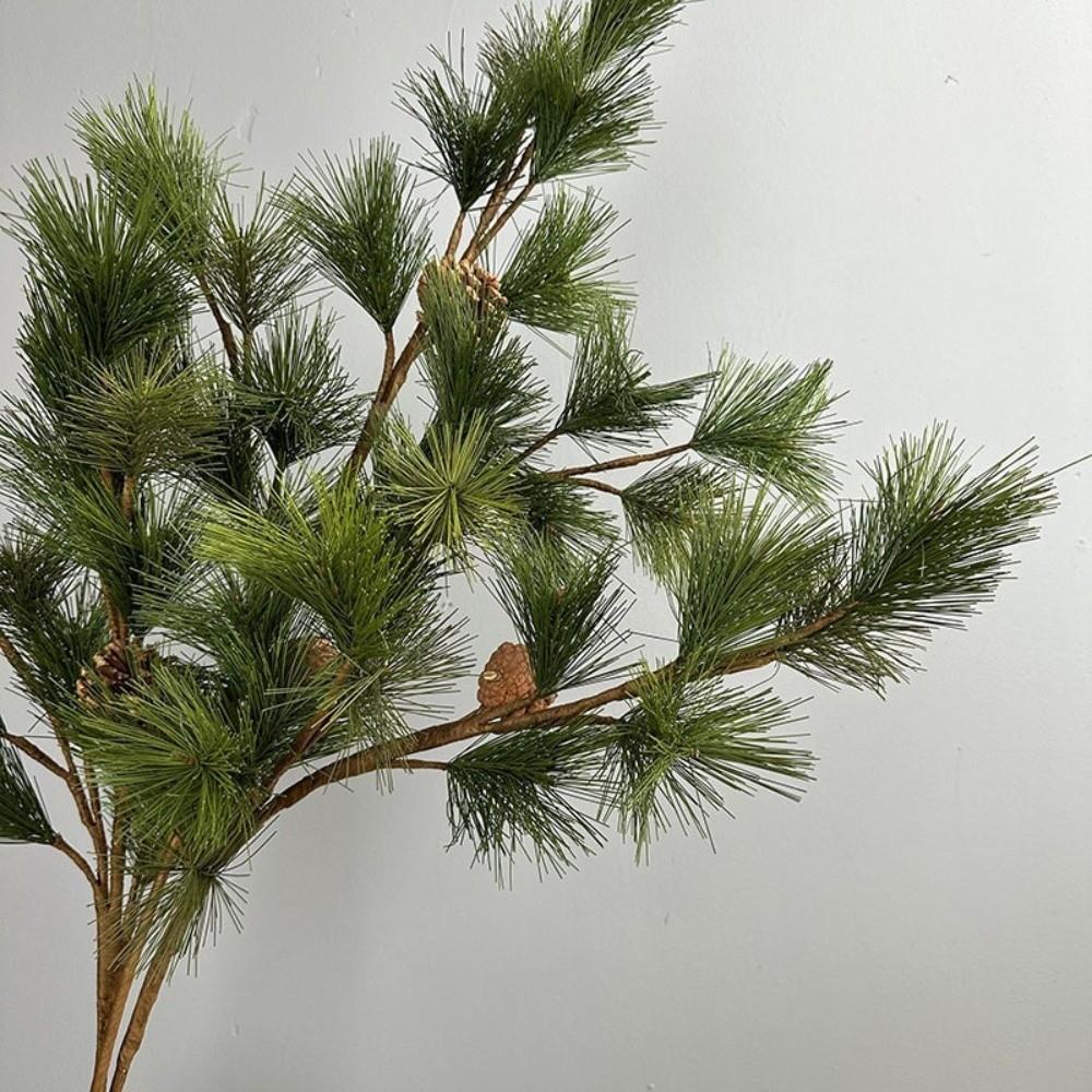 Realistic Artificial Pine Branch with Pine Cones Chinese Style Artificial Pine Trees Plastic Fake Pine Branches Christmas Decor