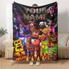 Name Custom FNAF Print Flannel Blanket High Quality Warm Comfortable Cover for All Seasons Perfect for Gifts Home Decor