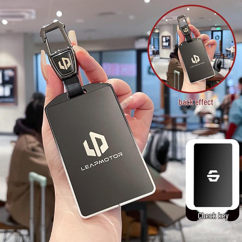 Leapmotor C10 Premium Metal Key Case: Decorative Protective Shell for Remote Control.