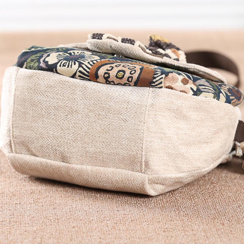 2026 Новая Винтажная Сумка-Мессенджер Женская Большая Вместимость Crossbody Tote Сумки Женская Китайский Национальный Стиль Холщовая Сумка на Плечо