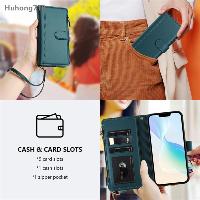 Кожаный чехол на молнии для Honor 9X 10i 20E 20S 9 20 50 60 SE 70 Pro Lite 80 GT 4G 5G Чехол-кошелек