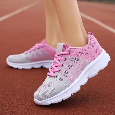 Женские летние новые сетчатые дышащие универсальные кроссовки для бега, студенческие, с мягкой подошвой, легкие, повседневные белые туфли