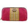 Logo Pouch Pink Canvas Women Used