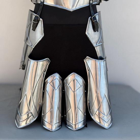 Medieval Knight Lady Half Body Armor Female Cuirass With Tassets Women's Pauldrons, Bracers, Leg Greaves Armor Suit Cosplay  Roleplay
