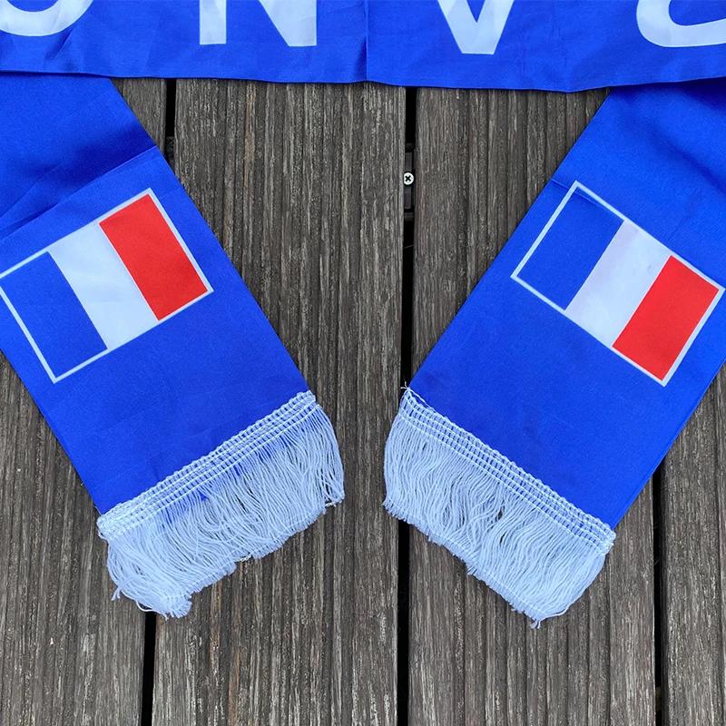 14x130cm National Team Football Fans Scarf France Tassel Flags Scarf Party Commemorative Souvenir