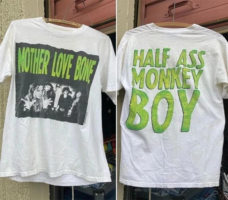 Футболка Mother Love Bone 2 стороны Обезьяна Мальчик Белая Унисекс S5XL Унисекс Футболка