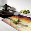 Glass Kitchen Cutting Board with Tropical Beach Graphic 80x52 cm