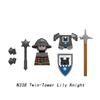 4 Styles Medieval Heraldry Heavy Armor Knight Brick Figures  ABS Collectible Ornaments for Teen Adult Military Hobby Enthusiasts