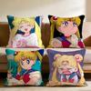Чехол для подушки S-Sailor Anime M-Moon для дома и автомобиля, многоцелевой - Двусторонний, мягкий и прочный для повседневного использования