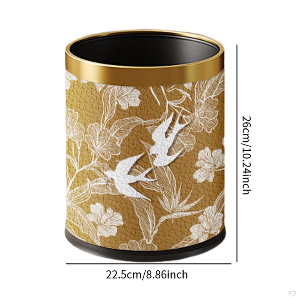 Открытый верх из искусственной кожи мусорный бак для кухни и гостиной