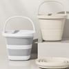 Yousheng Folding Bucket with Handle Large Capacity Strong Load-bearing Outdoor Fishing Bucket Portable Compact Collapsible Bucket
