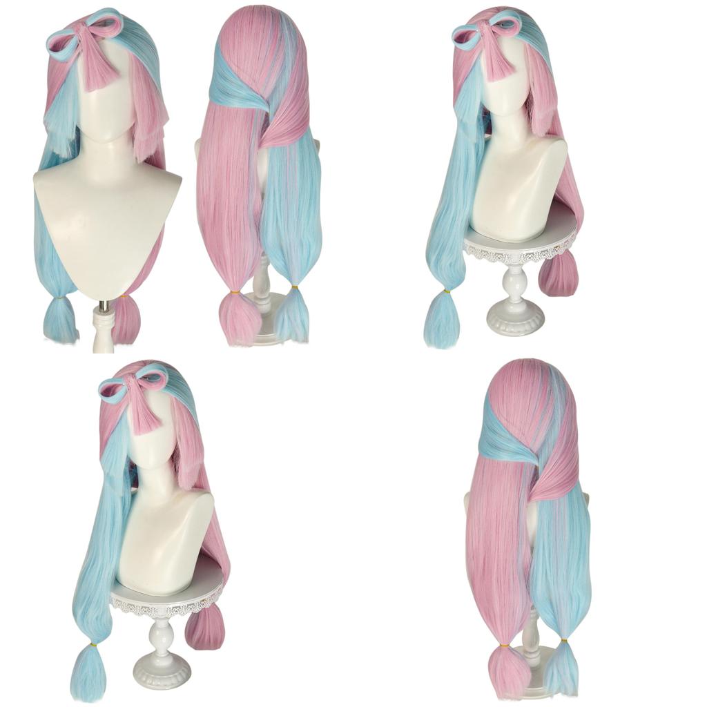 Pokmon Scarlet And Violet Iono Cosplay Wig With Hightemperature Silk For Anime Costumes And Cosplayers