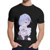 Уличная одежда Re Zero Kara Аниме Футболка Унисекс Хипстер 100% Хлопок Camiseta Модная с Круглым Вырезом