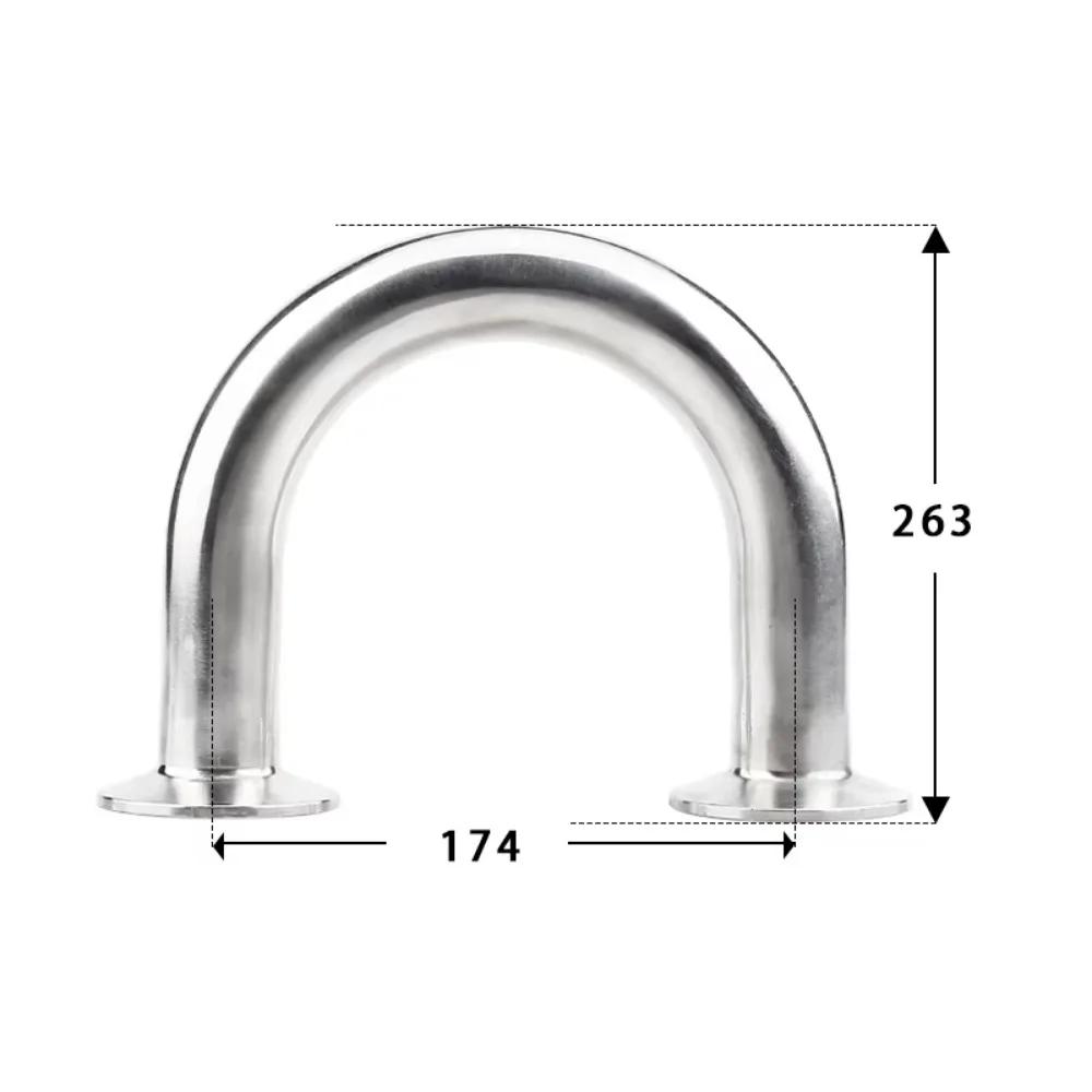 19 25 32 38 45 51 мм Наружный диаметр трубы x 1,5" 2" Зажим Tri Clamp Угольник 180 градусов Нержавеющая сталь 304 316 Санитарный фитинг для труб Домашнее пивоварение