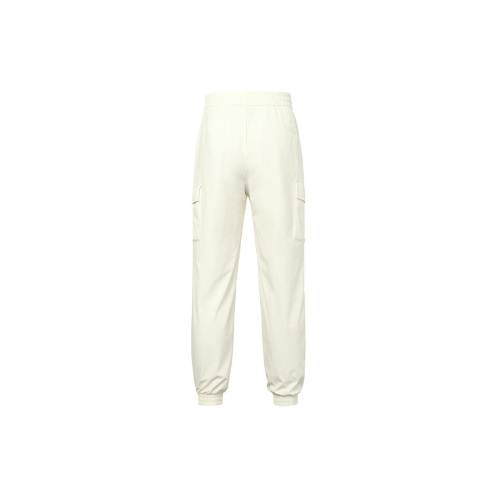 Fila Solid Color Loose Cuff Casual Pants Women Bottoms White F11W317801F-WT