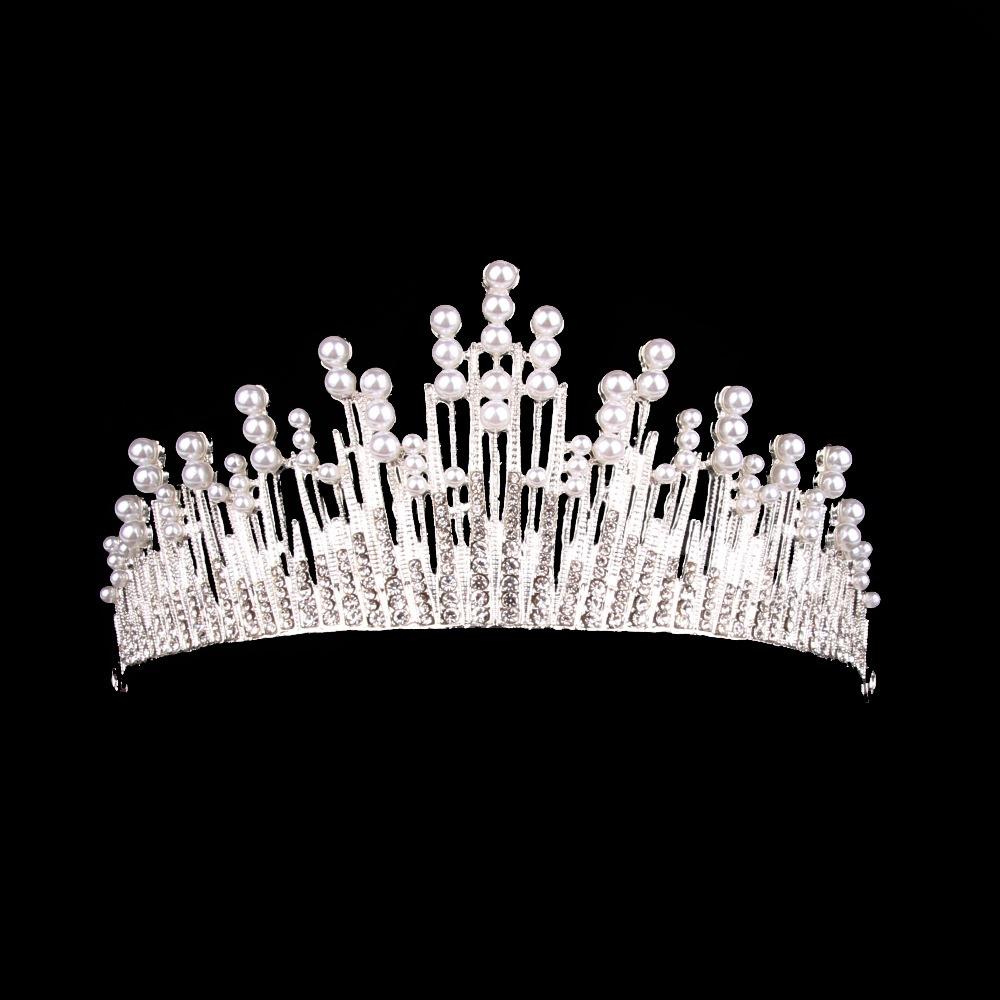 Европейский сплав невесты бриллиантовая жемчужная корона тиара Корона Феникс аксессуары для волос горный хрусталь изюминка