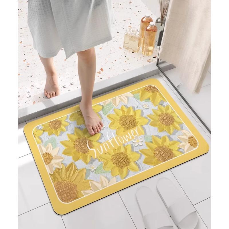 Итальянский коврик для пола в ванной, быстросохнущий коврик для ног из диатомовой грязи, туалет, туалет, коврик у двери туалета, впитывающий нескользящий ковер