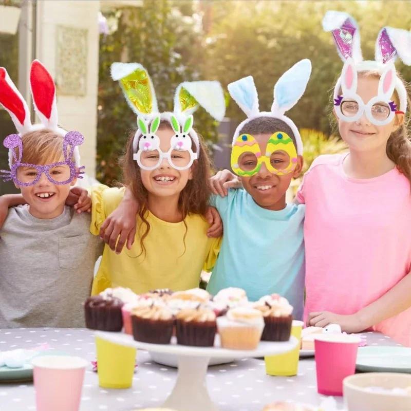 1-20 шт. Ободок с ушками пасхального кролика, светодиодный, светящийся, плюшевый, уши кролика, косплей-костюм девушки-кролика, пасхальное украшение, аксессуары для волос с кроликом