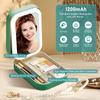 Portable Makeup Mirror for Girl Travel, Makeup Train Case Cosmetic Bag Organizer with Mirror and Lights, Make Up Bag with Light Up Mirror