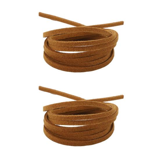 2 шт. бархатной веревки длиной 4 м и шириной 3 мм бархатный шнур для самостоятельного изготовления шнурков для обуви, изготовления ювелирных изделий, ремешков, ожерелий, браслетов, плетеных веревок