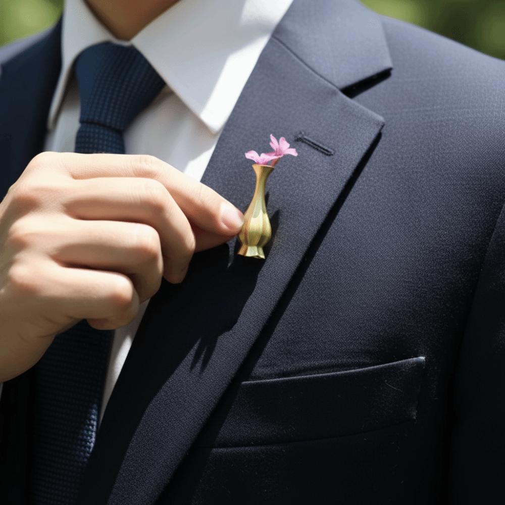 Изысканная брошь-булавка «Цветущая ветвь» Элегантная брошь-цветочная композиция Мини-брошь в виде вазы-капусты Вечеринка