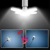 Foldable Four-leaf Lights LED Light Bulb Deformed 4+1 Light Six-leaf Garage Warehouse Lights Household Lamp Luminous Accessories