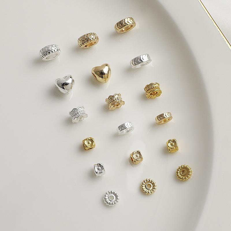 Позолоченные (14K Gold-Filled) бусины-разделители в виде цветочного колеса для браслетов и ожерелий ручной работы