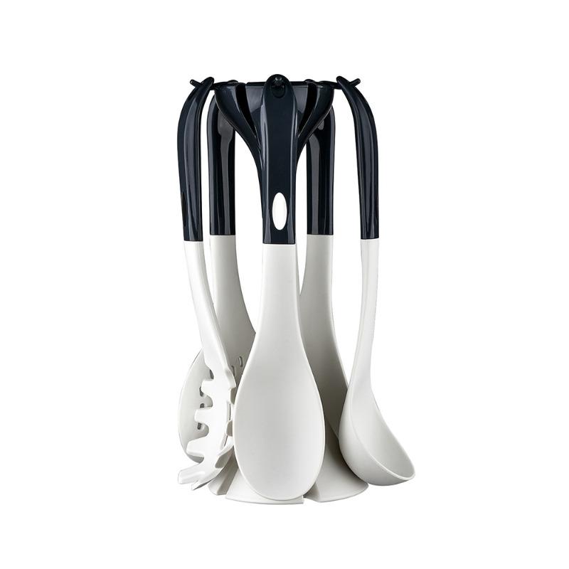 6 шт. силиконовые кухонные принадлежности термостойкие антипригарные кухонные принадлежности инструменты для выпечки с местом для хранения соответствующие подвесные инструменты