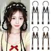 Synthetic Bunny Ear Headband Ponytail Ballet Style Long Pony Tail Hairpieces  Cosplay