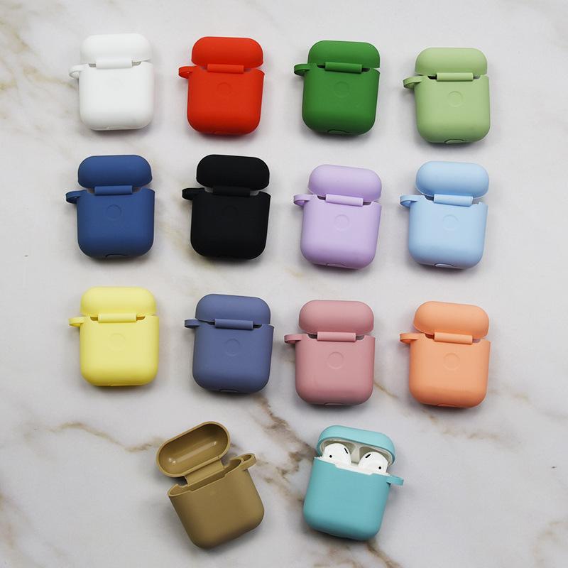 Силиконовый чехол для наушников для Airpods 1/2 поколения, универсальный чехол с крючком и защитой от падения, чехол для наушников