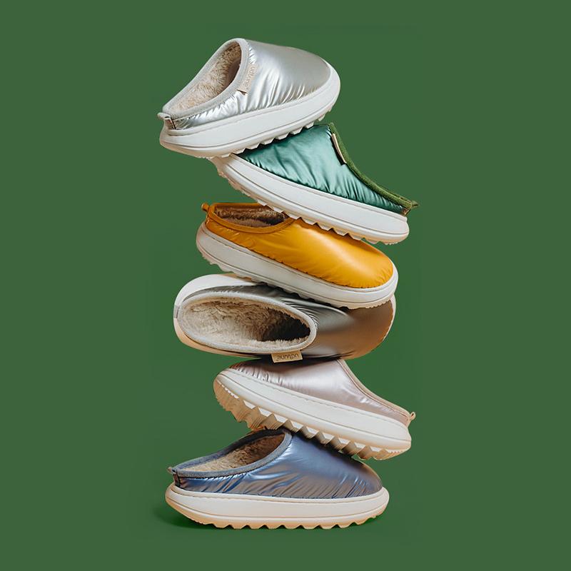 Модные теплые женские тапочки, домашние женские тапочки, плюшевые меховые зимние тапочки на платформе 4 см, унисекс, женские и мужские, водонепроницаемые