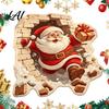 Winter Home Entrance Decor Christmas Mat Rug Non-Slip Entryway Santa Claus Imitation Holiday Themed Floor Mats Cashmere Rug for Kitchen Bathroom