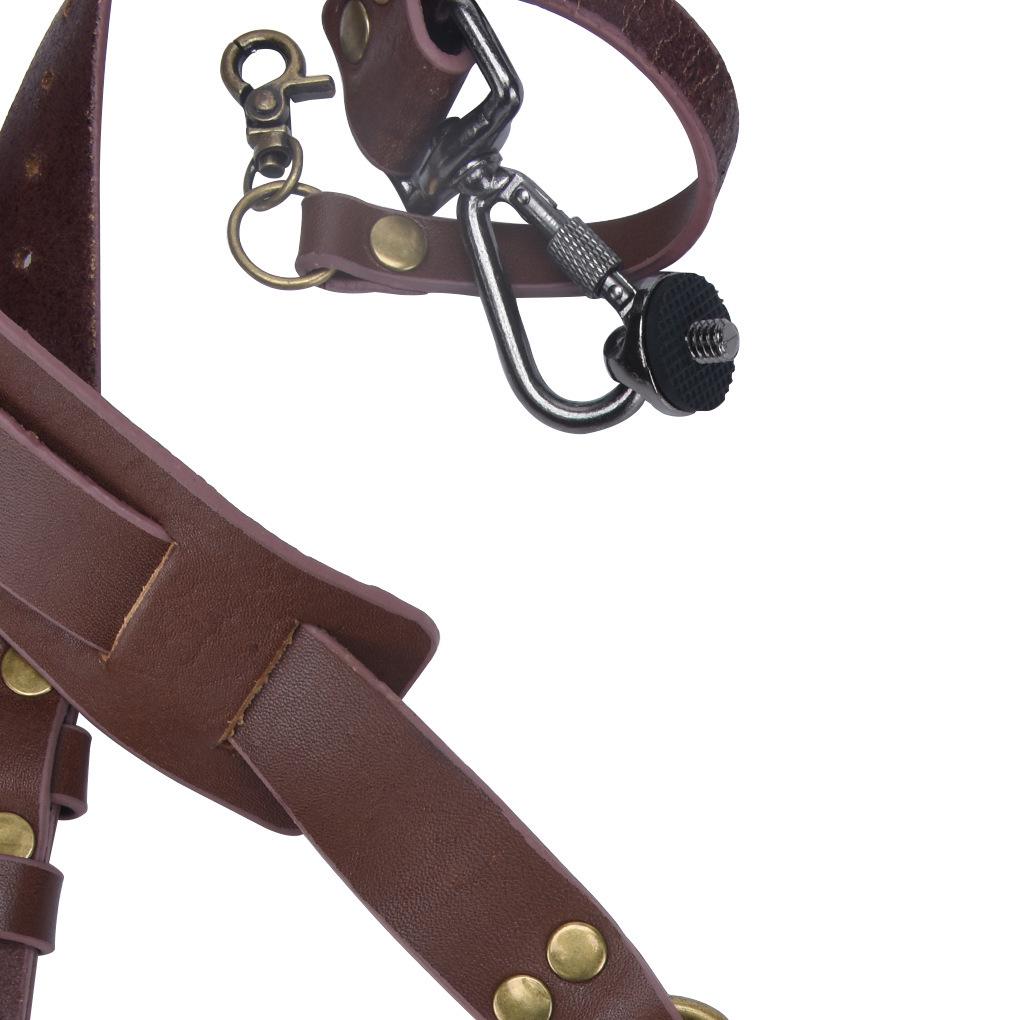 Регулируемый противоскользящий плечевой ремень для камеры из коровьей кожи