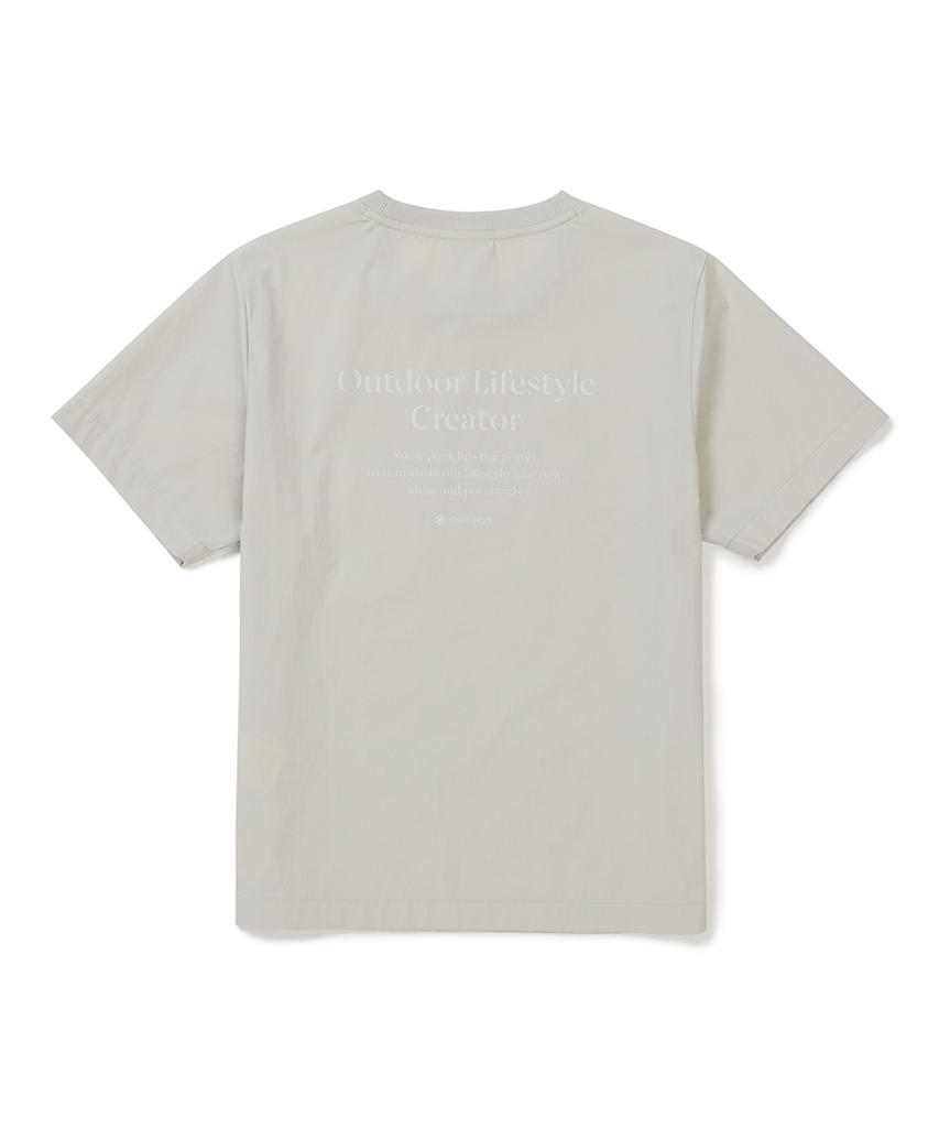 SNOWPEAK APPAREL Тонкая технологичная женская базовая футболка с коротким рукавом (S25Mwsts33) Светло-бежевый