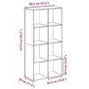 VidaXL Room Divider Shelf Concrete Grey 69.5x29x137.5 Cm, Shelf, Bookcase, Storage Shelf, 858024