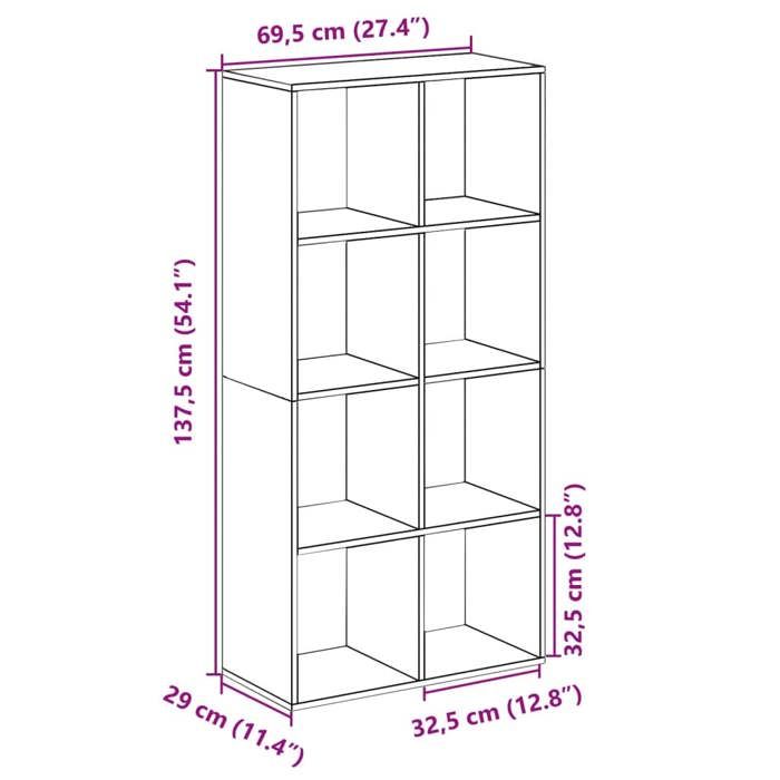 VidaXL Room Divider Shelf Concrete Grey 69.5x29x137.5 Cm, Shelf, Bookcase, Storage Shelf, 858024
