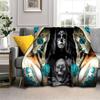 Horror Female Skull Dead Girl Gothic Blanket,Soft Throw Blanket for Home Bedroom Bed Sofa Picnic Travel Office Cover Blanket Kid