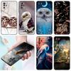Cute Owl Animal Phone Case For Xiaomi Redmi Note 7 8 9 10 Lite 11 11E 11T 12 Pro 11S 4G 10T 5G 8T 9S 10S Soft TPU Black Cover