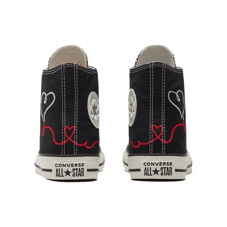 Converse Chuck Taylor All Star High Made with Love - Черные кроссовки унисекс Vintage-White Egret 171158C