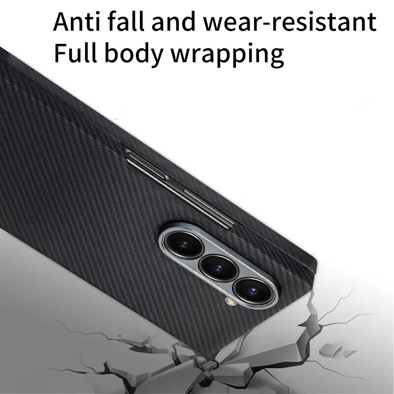 YTF Carbon для чехла телефона SAMSUNG Galaxy Z fold7 Galaxy Z fold6 Кевларовое углеродное волокно Защитный чехол Z fold5 Оболочка для мобильного телефона