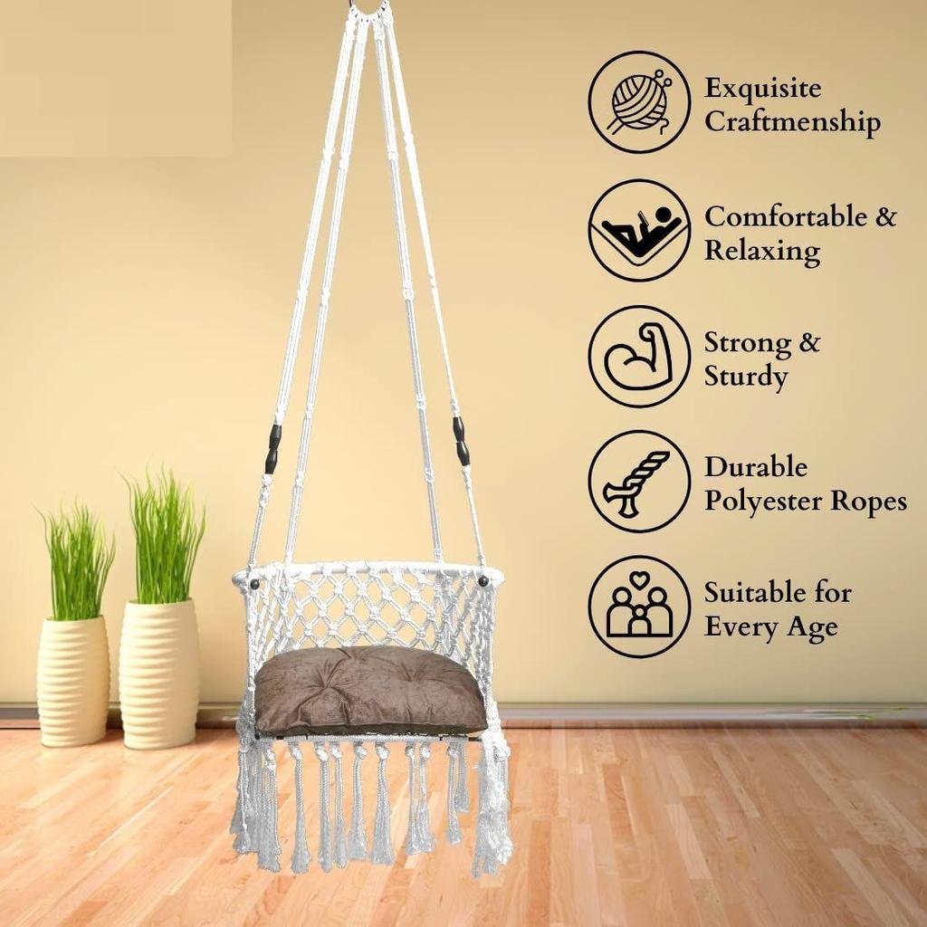 Premium C Shape Swing for Adults for Home/Swing for Balcony/Swing for Kids/Hammock Hanging Swing Chair/Swing for Garden