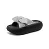 Thick-bottomed Bow One-word Women's 2025 Summer New Fashion Versatile Trend Wear Sandals Casual Slippers