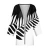 Women's Casual Fashion Caot Retro Printed Lightweight Medium Length Jacket Cardigan