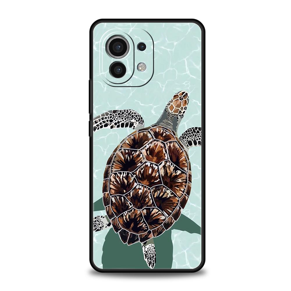 Крутой чехол для телефона с морской черепахой для Xiaomi 15 14 13 12 Lite 14T 13T 12T Pro Poco X7 X6 X5 X4 X3 NFC F7 Ultra F6 Pro Мягкая крышка