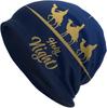 Golden Christian Christmas Nativity Scene O Holy Night Beanie for Women Men Cancer Headwear Cap Turban Knit Hats