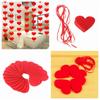Hanging Decoration Garland Curtain Valentines Day Pendant Strings Engagement Red Heart Wedding Loving Heart