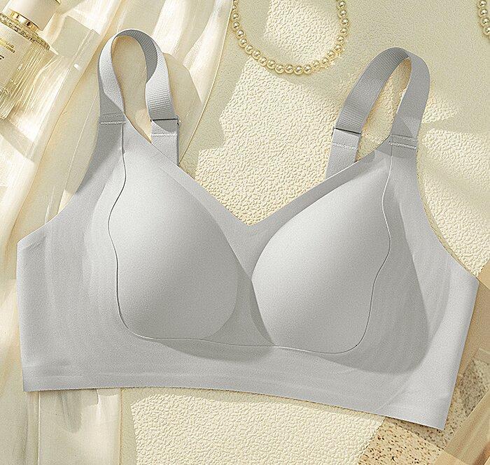 Traceless nude lift underwear women's no steel rim, large breasts, small and thin gathering and closing sub-breasts, sleep bra cover